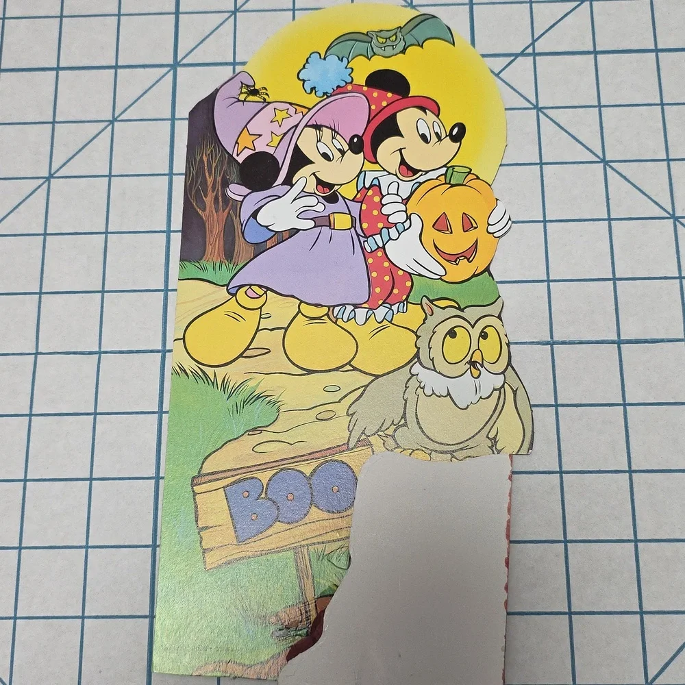 Halloween Mickey Minnie Mouse Die Cut Honeycomb Decoration Walt Disney Co Vintag